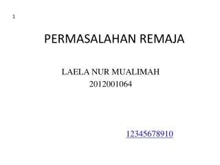 PERMASALAHAN REMAJA