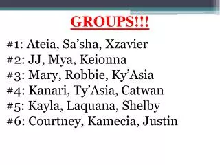 groups
