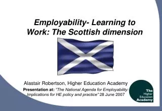 Employability- Learning to Work: The Scottish dimension