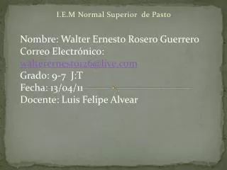 i e m normal superior de pasto