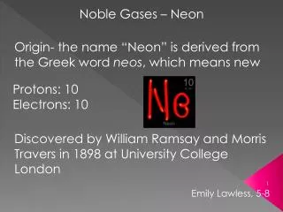 Noble Gases – Neon