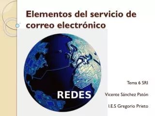 elementos del servicio de correo electr nico
