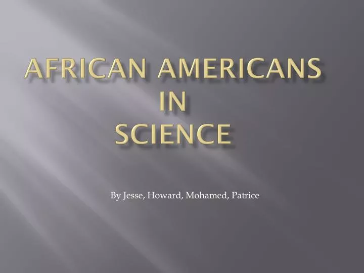 african americans in science