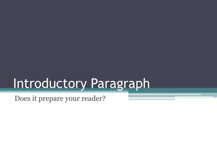 introductory paragraph