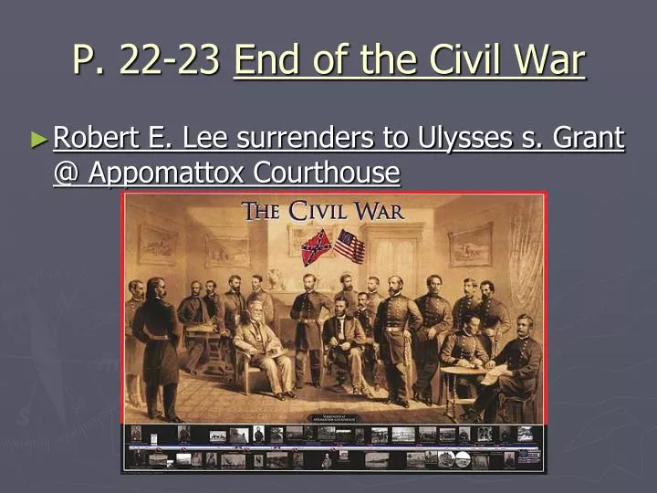 p 22 23 end of the civil war