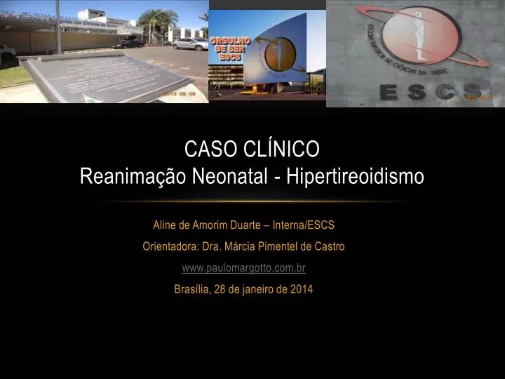 caso cl nico reanima o neonatal hipertireoidismo