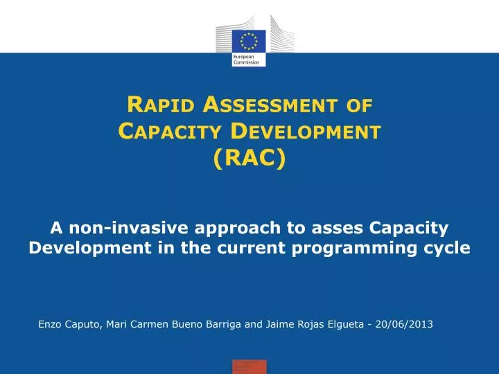 rapid assessment of capacity development rac