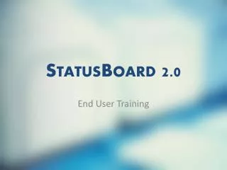 StatusBoard 2.0