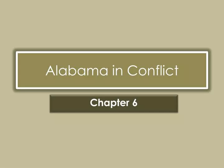 alabama in conflict