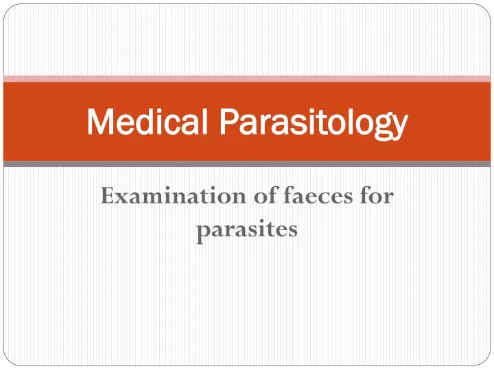 medical parasitology