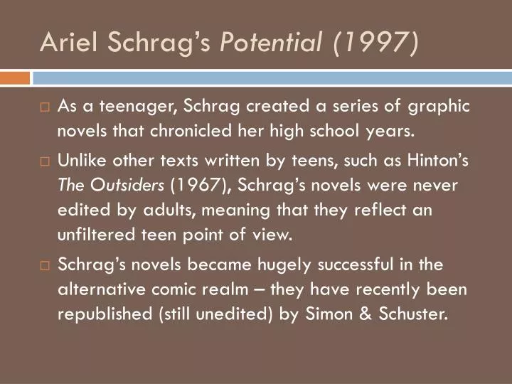 ariel schrag s potential 1997
