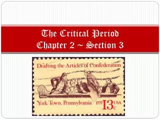 The Critical Period Chapter 2 ~ Section 3