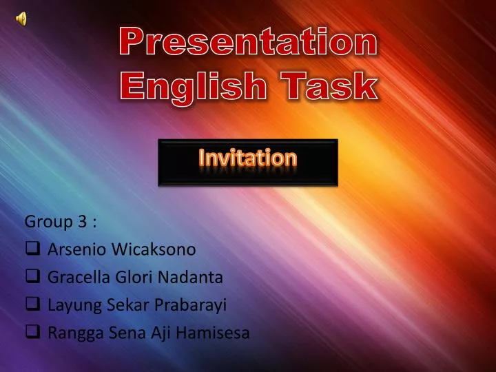 presentation english task