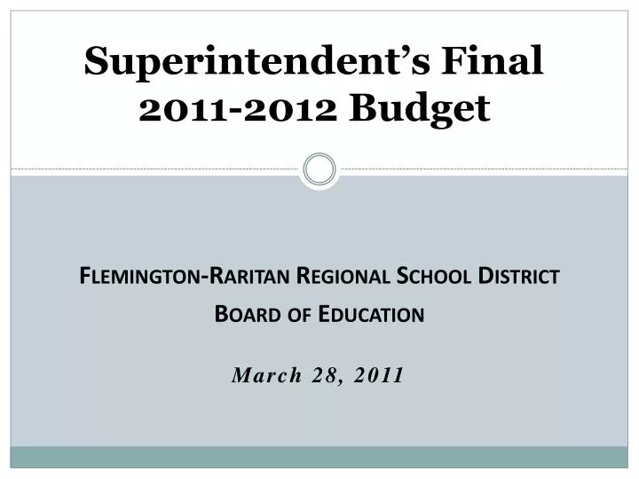 superintendent s final 2011 2012 budget