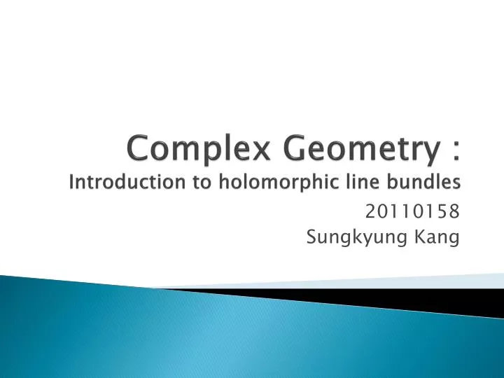 complex geometry introduction to holomorphic line bundles