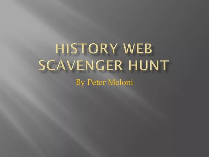 history web scavenger hunt