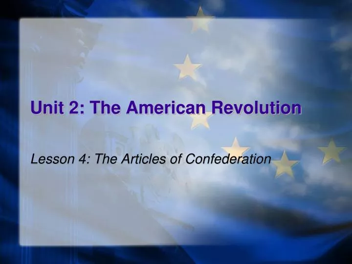 unit 2 the american revolution