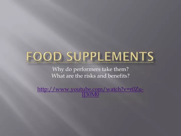 food supplements