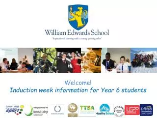 Welcome! Induction week information for Year 6 students