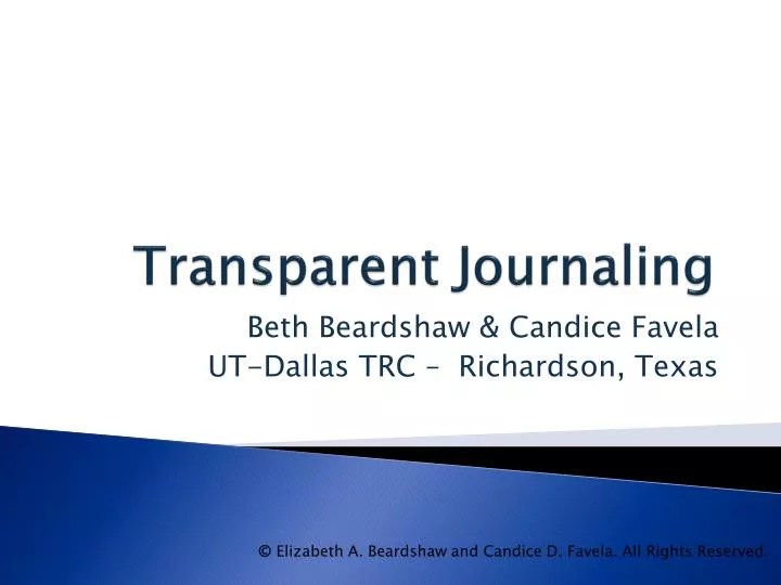 transparent journaling