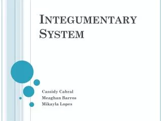 integumentary system