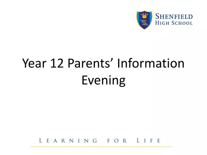 year 12 parents information evening