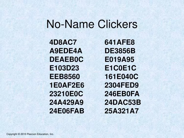 no name clickers