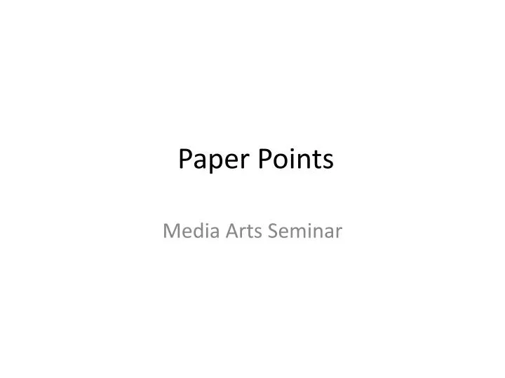 paper points