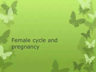 Female cycle and pregnancy