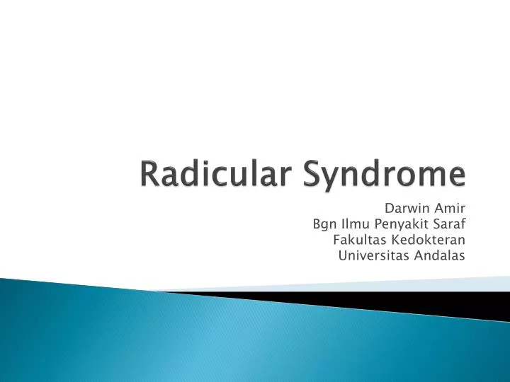 radicular syndrome