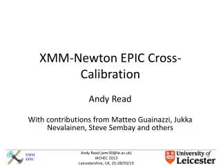 XMM-Newton EPIC Cross-Calibration