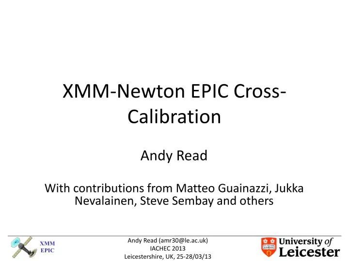 xmm newton epic cross calibration