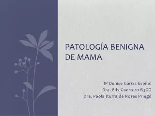 patolog a benigna de mama