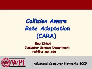 Collision Aware Rate Adaptation (CARA)