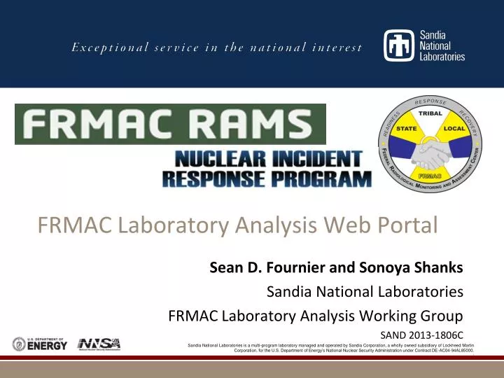 frmac laboratory analysis web portal