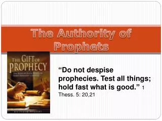 The Authority of Prophets