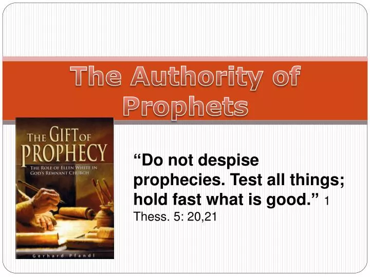 the authority of prophets