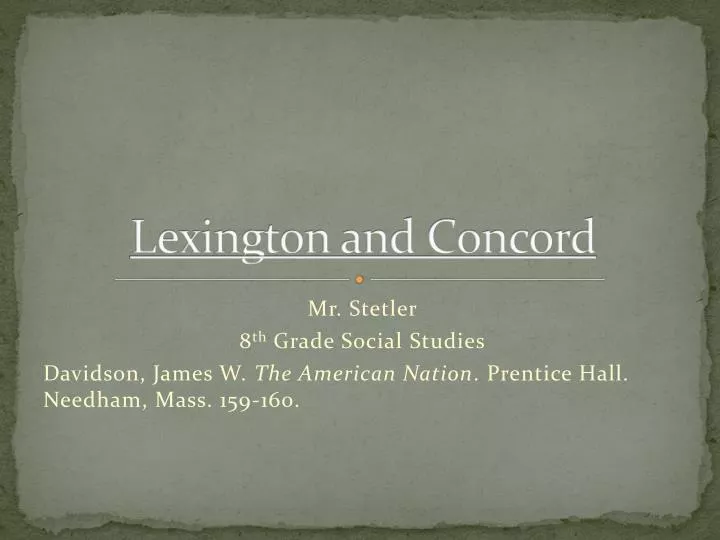 lexington and concord
