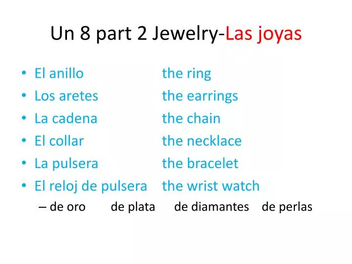 un 8 part 2 jewelry las joyas