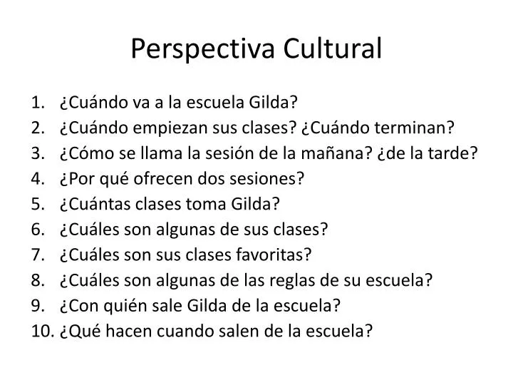 perspectiva cultural