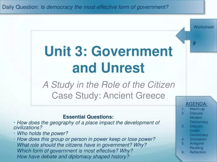 unit 3 government and unrest