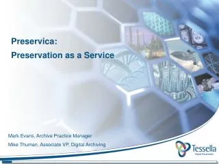 Preservica : Preservation as a Service