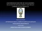 UNIVERSIDAD MAYOR DE SAN ANDRES FACULTAD DE CIENCIAS PURAS Y NATURALES CARRERA DE INFORMÁTICA