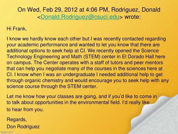 on wed feb 29 2012 at 4 06 pm rodriguez donald donald rodriguez@csuci edu wrote