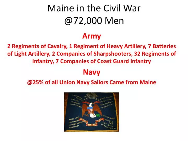 maine in the civil war @72 000 men
