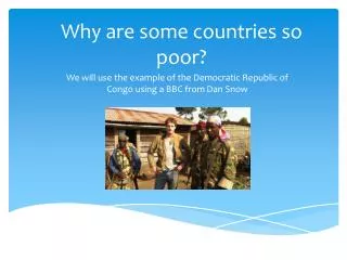 Why are some countries so poor?