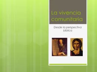 la vivencia comunitaria