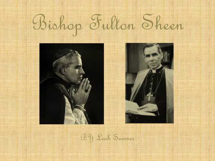 bishop fulton sheen