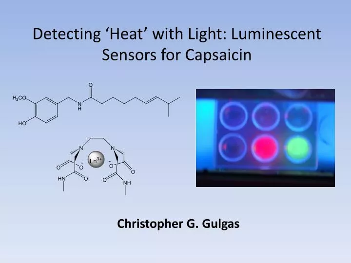 detecting heat with light luminescent sensors for capsaicin