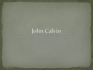 john calvin